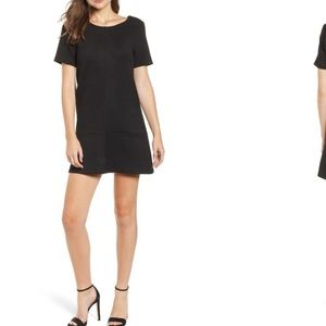 Bishop + Young Black Faux Suede Shift Mini Dress
